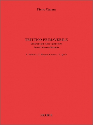 Pietro Cimara, Trittico primaverile Vocal and Piano Buch