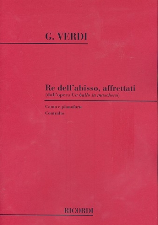 Re dell'abisso affrettati per contralto e piano