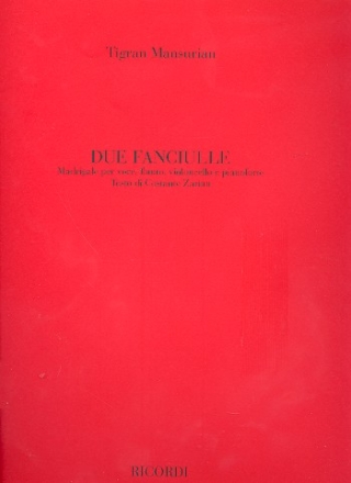 Duo fanciulle per voce, flauto, violoncello et pianoforte partitura