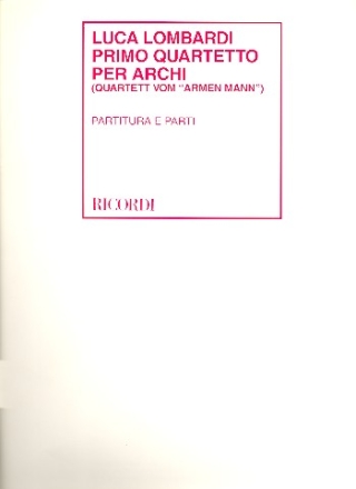 Primo quartetto: per archi partitura e parti