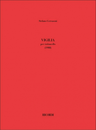 Stefano Gervasoni, Vigilia Violoncello Partitur