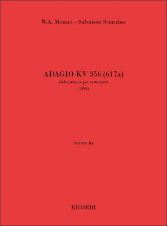 Wolfgang Amadeus Mozart, Adagio KV 356 (617A) Mixed Ensemble Partitur