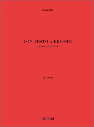 Sonia Bo, Con testo a fronte Solo Voice Buch