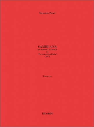 Maurizio Pisati, Samblana Guitar and Tenor Saxophone Partitur