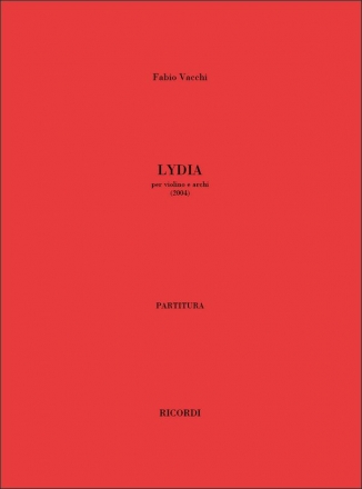 Fabio Vacchi, Lydia Violin and String Ensemble Partitur