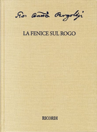 Giovanni Battista Pergolesi, La Fenice sul Rogo Chor Partitur
