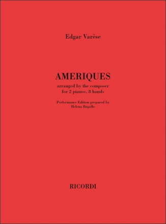 Ameriques for 2 pianos for 8 hands score