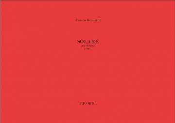Fausto Romitelli, Solare Gitarre Buch