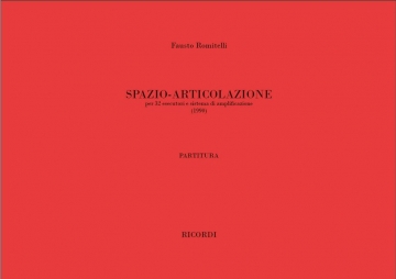Fausto Romitelli, Spazio - Articolazione Gitarre Partitur