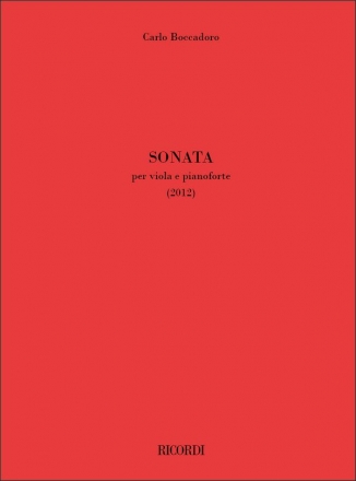 Carlo Boccadoro, Sonata Viola und Klavier Buch