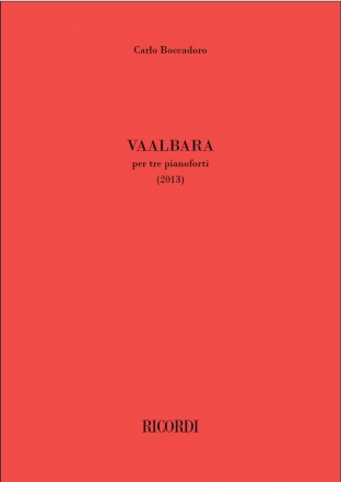 Carlo Boccadoro, Vaalbara 3 Pianos Buch