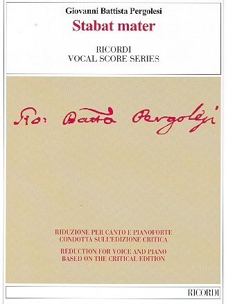 Stabat mater for female chorus and string orchestra vocal score (la)