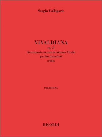 Sergio Calligaris, Vivaldiana op. 23 2 Pianos Partitur