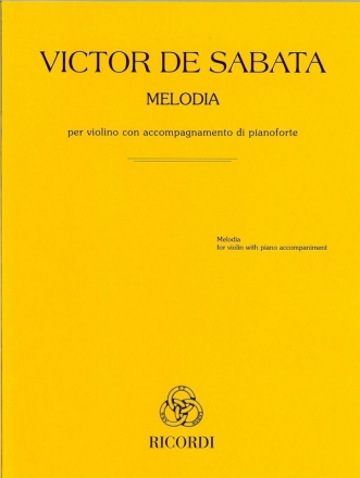 Victor de Sabata, Melodia per violino Violine und Klavier Buch + Einzelstimme