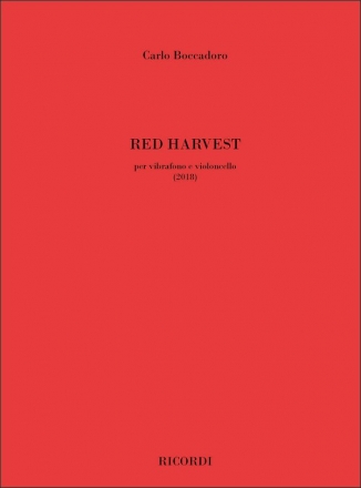 Carlo Boccadoro, Red Harvest Vibraphone and Cello Partitur
