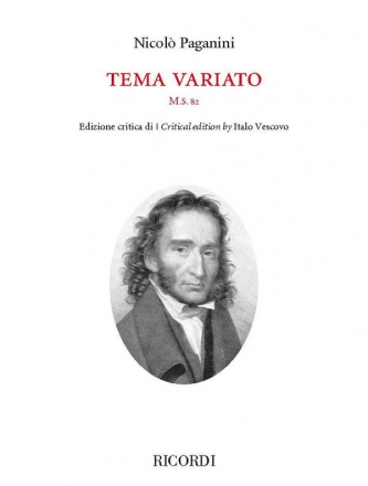 Nicol Paganini, Tema variato M.S. 82 Violin Buch