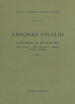 Konzert d-Moll F.XII:31 fr 2 Violinen und Orchester Partitur