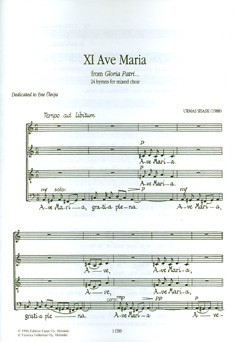 Gloria patri op. 17 gemischter Chor Chorpartitur