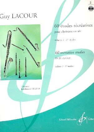 60 Etudes rcratives vol.2 (nos.34-60) (+CD) pour clarinette