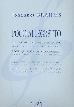 Poco allegretto op.90 pour ochestre pour 4 violoncelles partition et parties