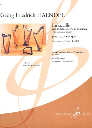 Passacaille de la suite no.7 en sol mineur HWV432 pour clavier pour harpe celtique