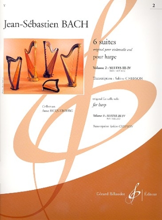 6 Suites vol.2 (nos.3-4 BWV1009-1010) pour harpe