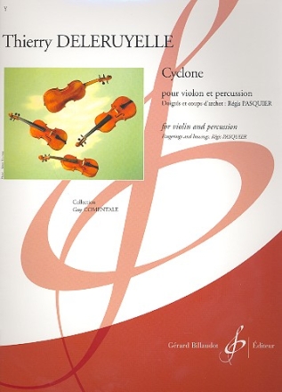 Cyclone pour violon et percussion partition et partie