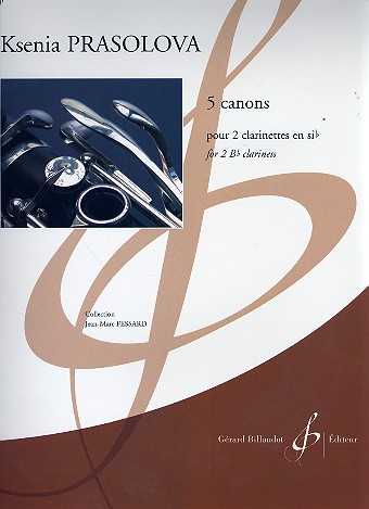 5 Canons pour 2 clarinettes partition