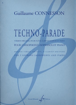 Techno-Parade pour 2 saxophones sopranos et piano parties