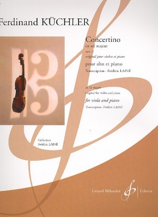Concertino sol majeur op.15 pour violon et piano pour alto et piano