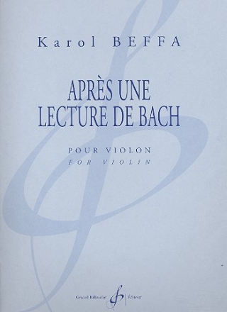 Aprs une lecture de Bach pour violon