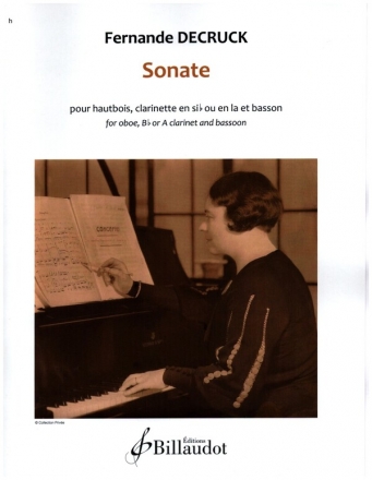 Sonate pour hautbois, clarinette en sib ou en la et basson partition et parties