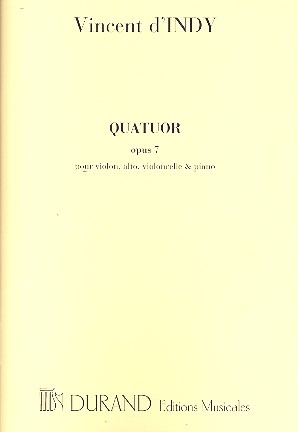 Quatuor op.7  pour piano, violon, alto et violoncelle parties