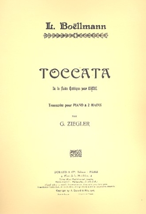 Toccata de la suite gothique op.25 pour orgue pour piano