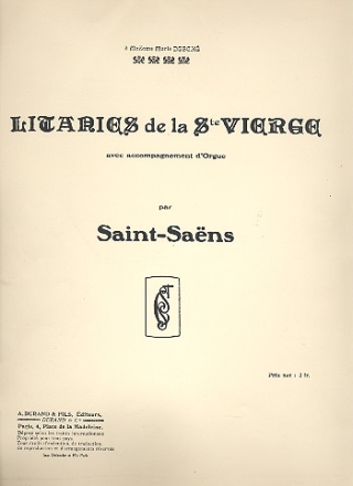 Litanies de la Sainte vierge pour vhant et orgue