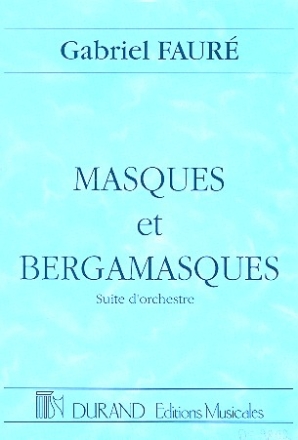 Masques et Bergamasques fr Orchester Studienpartitur