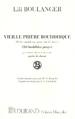 Vieille prire bouddhique fr Tenor, gem Chor und Orchester Chorpartitur (frz/en)