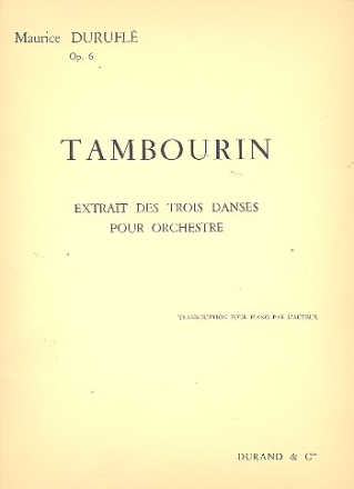 Tambourin op.6  pour piano