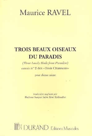 3 beaux oiseaux de paradis fr gem Chor a cappella (en/frz) aus 3 Chansons