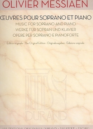 Oeuvres pour soprano et piano