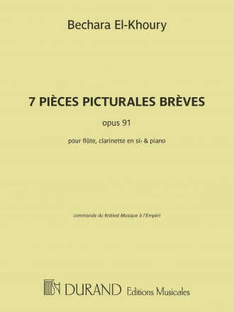 7 Pices picturales brves op.91 pour flte, clarinette et piano parties