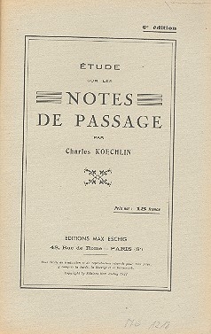 tude sur les notes de passage