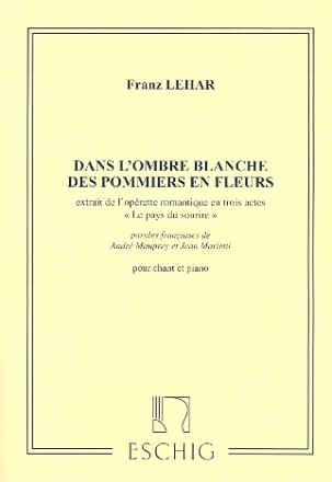 Dans L'ombre blanche des pommiers en fleurs pour chant et piano