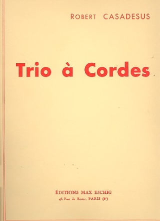 Trio  cordes pour violon, alto et violoncelle parties