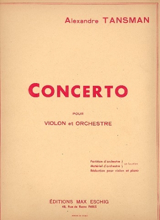 Concerto pour violon et orchestre pour violon et piano