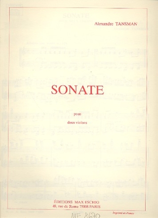 Sonate pour 2 violons