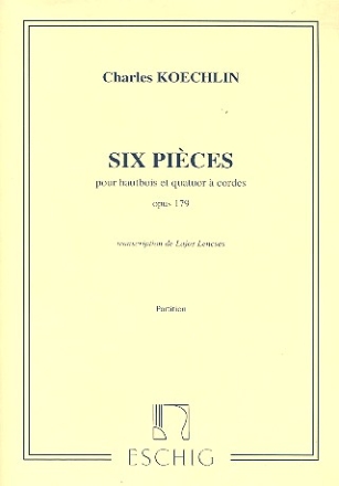 6 Stcke op.179  fr Oboe und Streichquartett Partitur