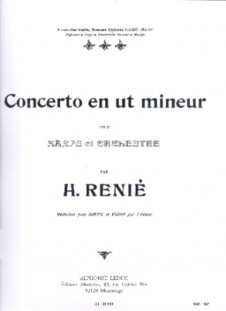 Concerto in c Minor for Harp and Orchestra for harp and piano archive copy
