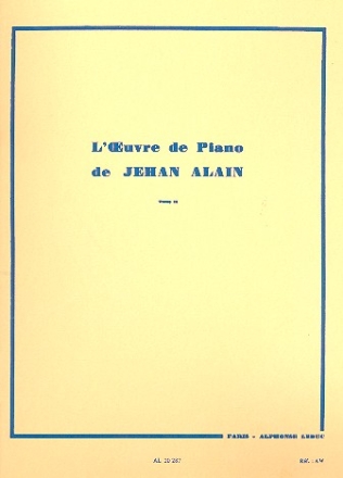 L'oeuvre de piano