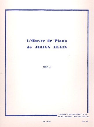 L'oeuvre de piano vol.3